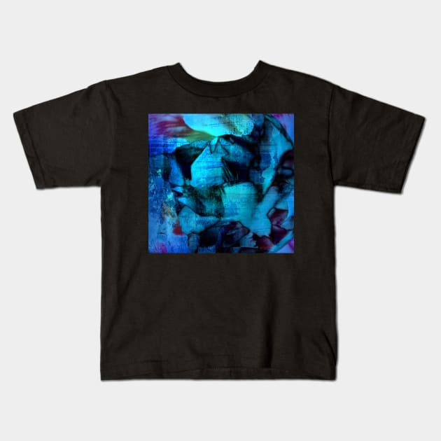 In flight | Blue abstract Kids T-Shirt by WesternExposure